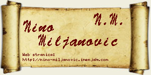 Nino Miljanović vizit kartica